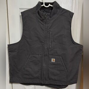 Carhartt MEN'S MOCK-NECK SHERPA-LINED VEST - LOOSE FIT - "Gravel" Men's 2XL